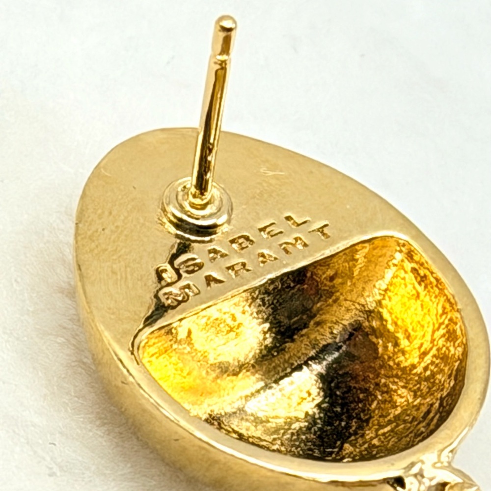 Isabel Marant ‘Awa’ Oversized Gold Tone Sculptural Drop Earrings Retail $495 - Picture 6 of 15